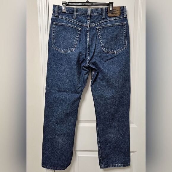 Wrangler Jeans Men’s 34X30 Blue Straight Leg Western Denim Mid-Rise GUC - Picture 7 of 9